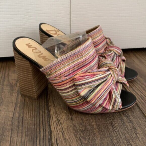 Sam Edelman Yumi Striped Bow Heeled Mule - Picture 4 of 11